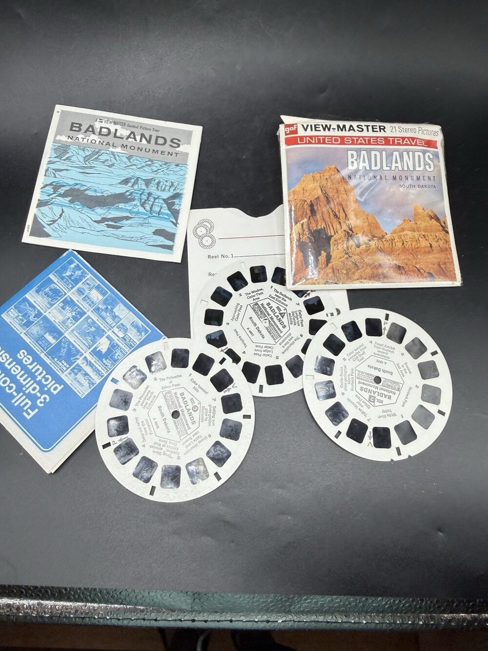 View-Master A489 Badlands National Monument South Dakota 3 Reel Complete Set